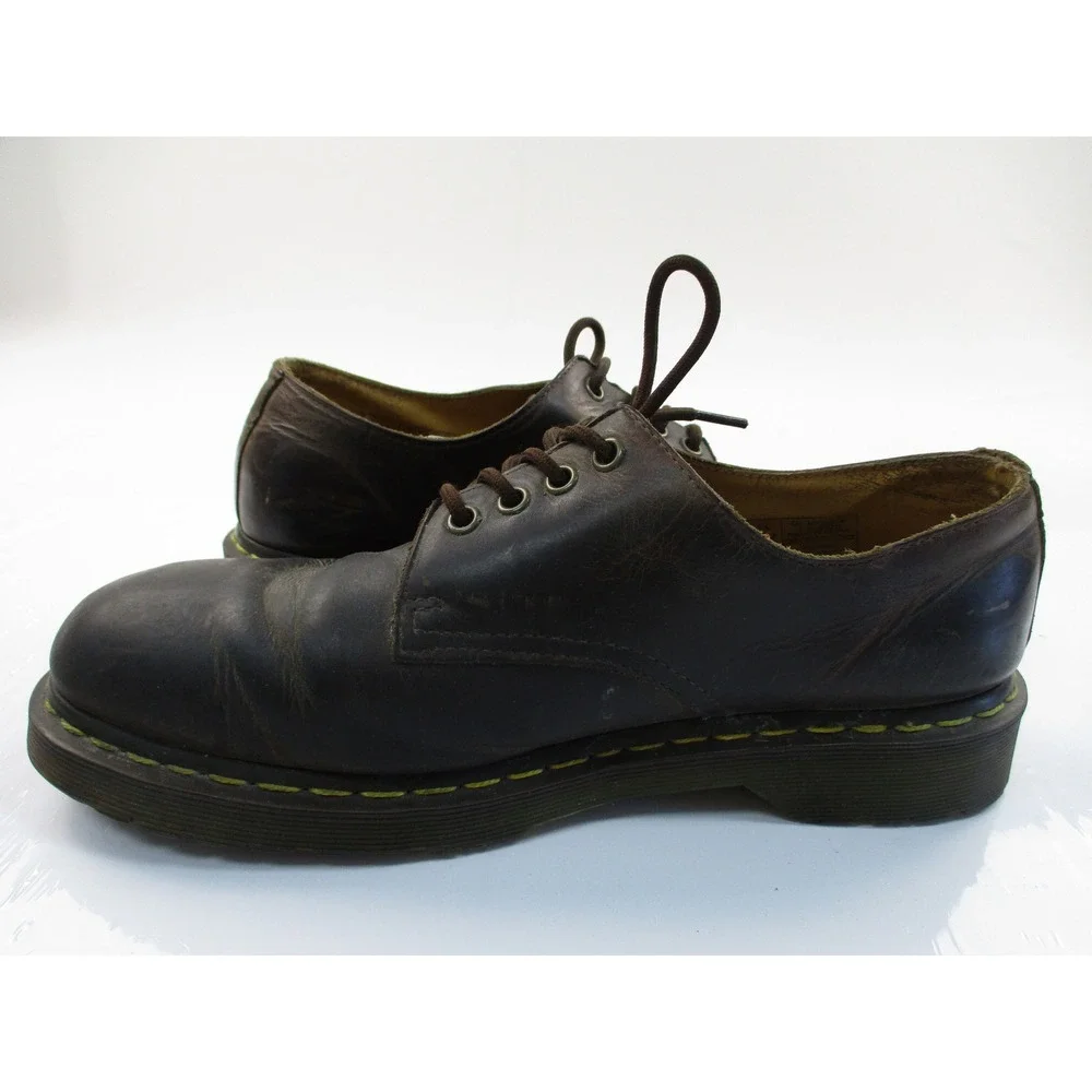 Dr. Martens Stanton Shoes Mens 11 Brown Leather 4-Eye Oxford AirWair Low Top